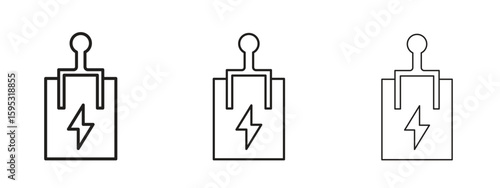 Circuit Breaker icon in stroke art design versions. EPS 10