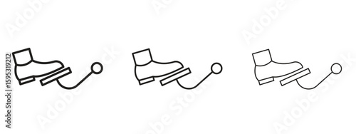 car pedal icon in stroke art design versions. EPS 10