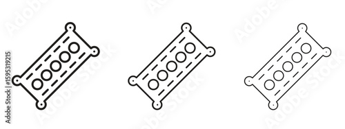 Car gasket icon in stroke art design versions. EPS 10