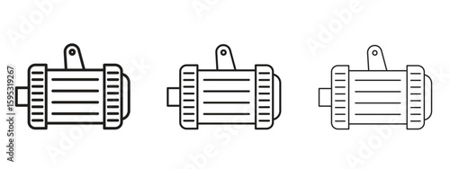 Car alternator icon in stroke art design versions. EPS 10