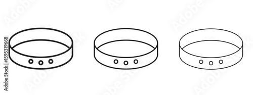 Bracelet icon in stroke art design versions. EPS 10