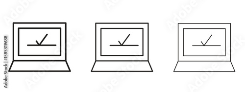 Bounce rate icon in stroke art design versions. EPS 10