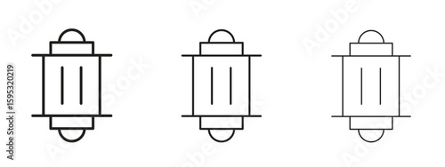 Arabic Lamp icon in stroke art design versions. EPS 10