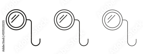Ar monocle icon in stroke art design versions. EPS 10