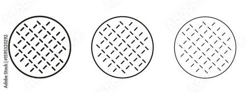 Anti skid feet icon in stroke art design versions. EPS 10