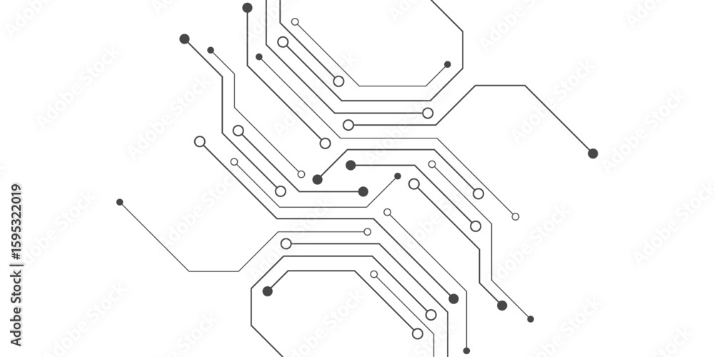 Obraz premium Abstract digital background with technology circuit board texture. Electronic motherboard illustration. Communication and engineering concept. Vector illustration