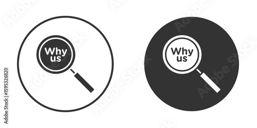 Why us icon clipart element. stroke art design graphics