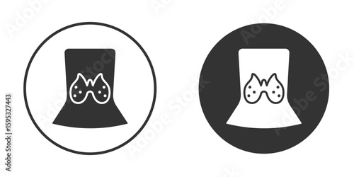 Thyroid icon clipart element. stroke art design graphics