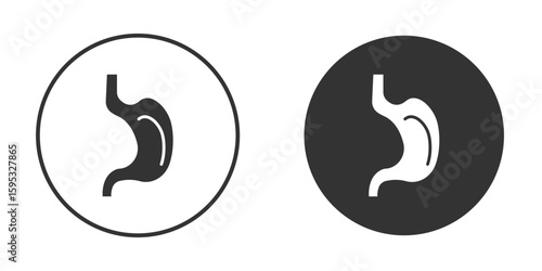 Stomach with Liquids icon clipart element. stroke art design graphics