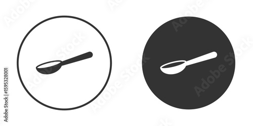 Spoon icon clipart element. stroke art design graphics