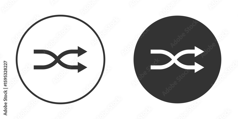 Shuffle icon clipart element. stroke art design graphics Shuffle icon clipart element. stroke art design graphics