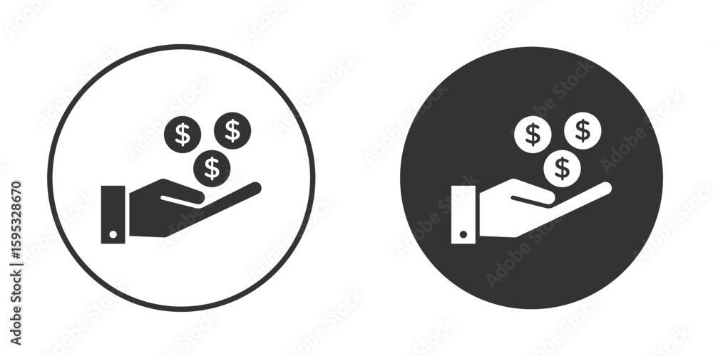 Fototapeta premium Revenue icon clipart element. stroke art design graphics