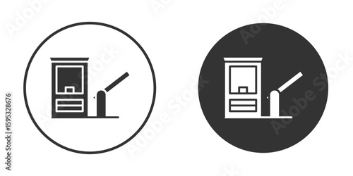 Road toll icon clipart element. stroke art design graphics
