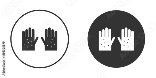 Rash hand icon clipart element. stroke art design graphics
