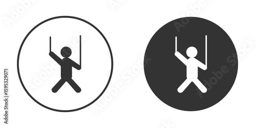 Puppet icon clipart element. stroke art design graphics