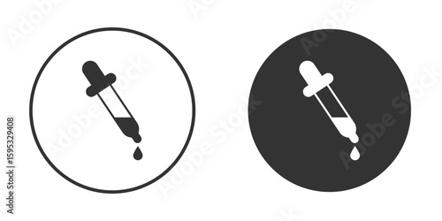 Pipette icon clipart element. stroke art design graphics