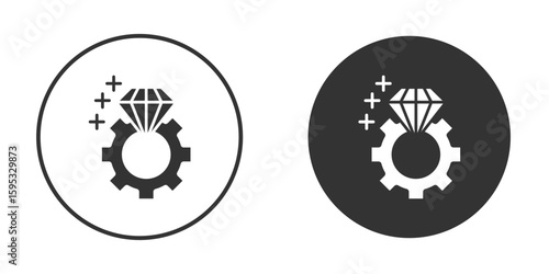 Operational excellence icon clipart element. stroke art design graphics
