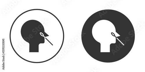 Nasal swab icon clipart element. stroke art design graphics