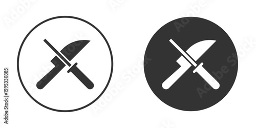 Knife sharpener icon clipart element. stroke art design graphics