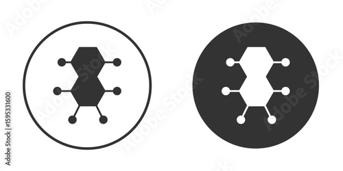 Hormones icon clipart element. stroke art design graphics