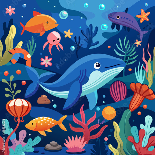 
Different types of sea animals