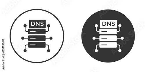 DNS icon clipart element. stroke art design graphics
