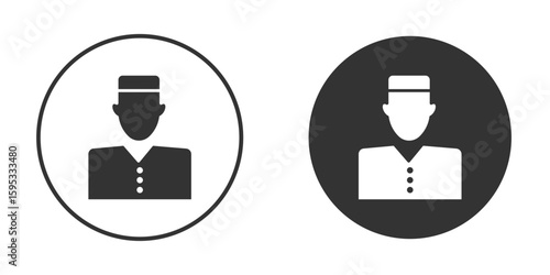 Concierge icon clipart element. stroke art design graphics