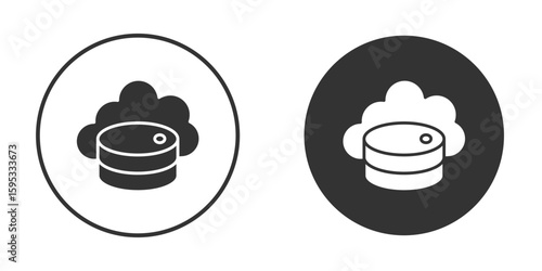 Cloud server icon clipart element. stroke art design graphics
