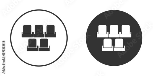 Cinema seat icon clipart element. stroke art design graphics