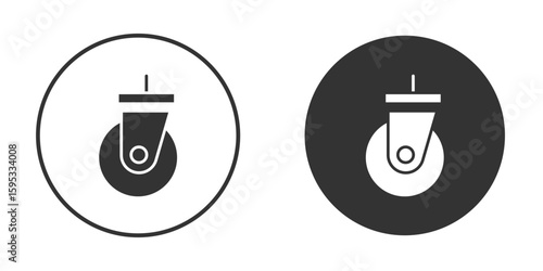 Cart trolley wheel icon clipart element. stroke art design graphics