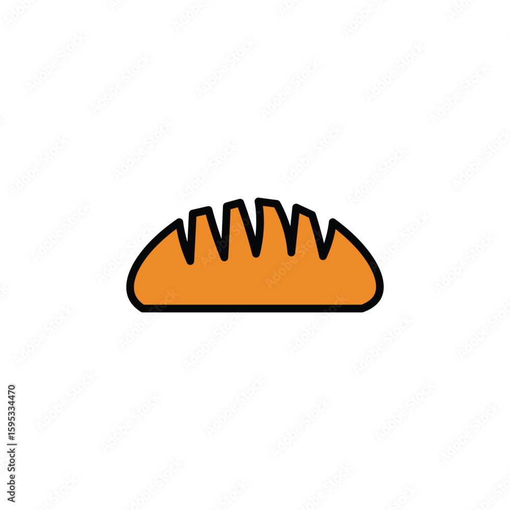 orange bread vector illustration orange bread vector illustration
