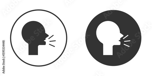 Breath icon clipart element. stroke art design graphics