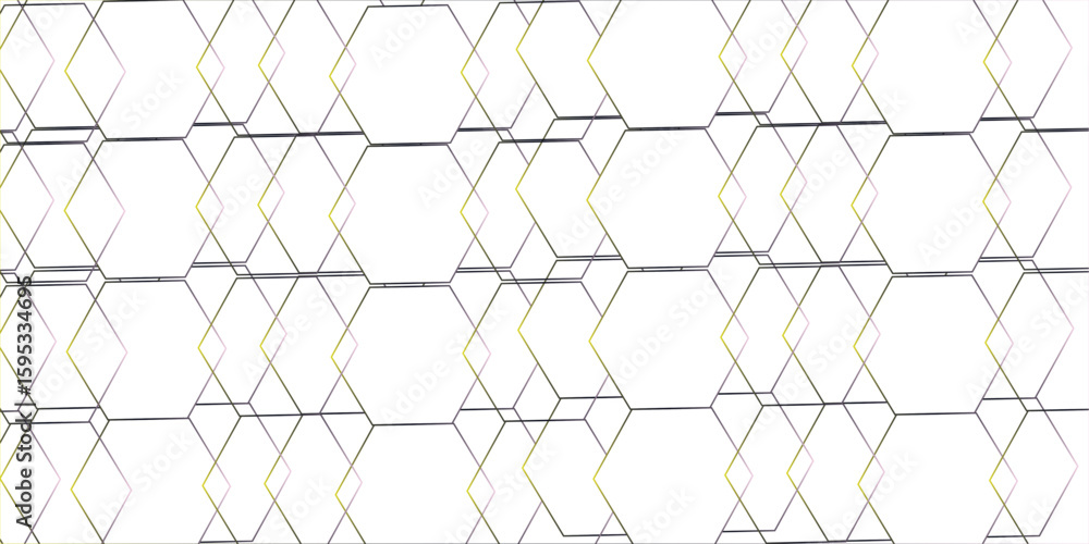 Fototapeta premium Modern colorful background textured with abstract hexagon pattern.honeycomb gold cube hexagon concept design abstract technology background vector background,