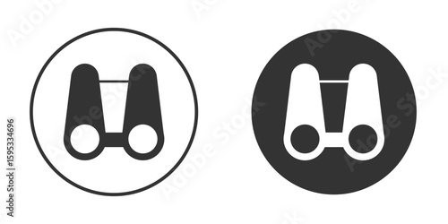 Binoculars icon clipart element. stroke art design graphics