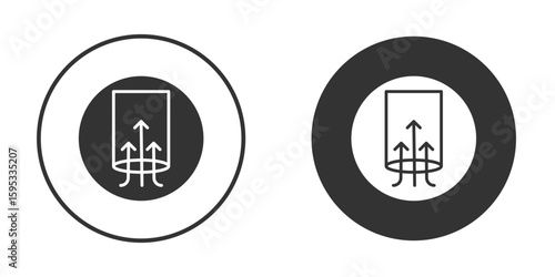 Air suction icon clipart element. stroke art design graphics