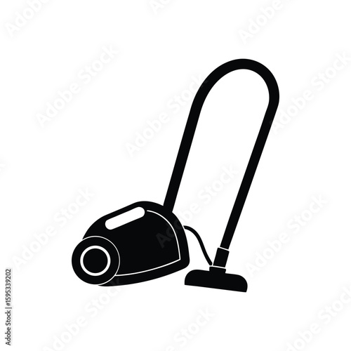 A vacuum cleaner silhouette vector art illustration