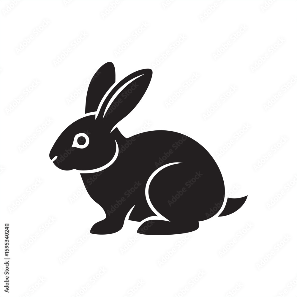 Obraz premium black rabbit silhouette images