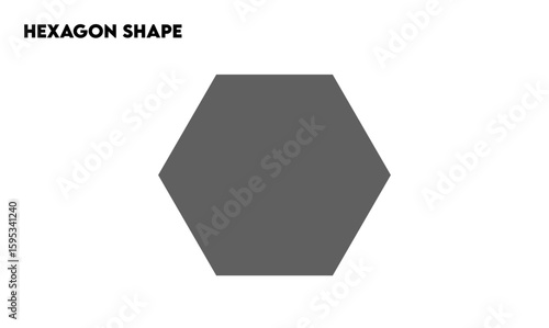 Hexagon shape, Hexagonal shape, Hexagonal simple drawing, for kids study, logo element, for ui ux, basic shape, prepare for presentation, schools and colleges 