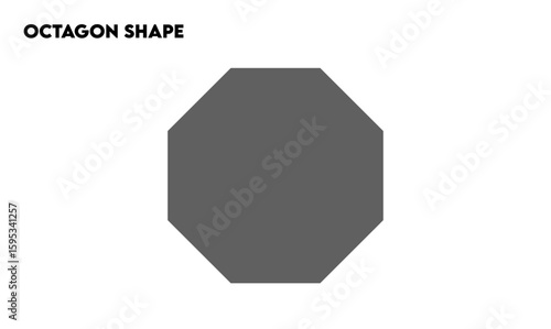 Octagon shape, Octagonal shape, Octagon simple drawing, for kids study, logo element, for ui ux, basic shape, prepare for presentation, schools and colleges 