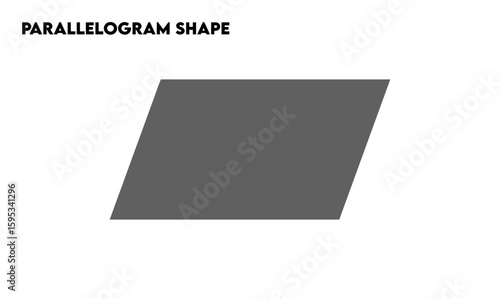 Parallelogram shape, Parallelogram simple drawing, for kids study, logo element, for ui ux, basic shape, prepare for presentation, schools and colleges 