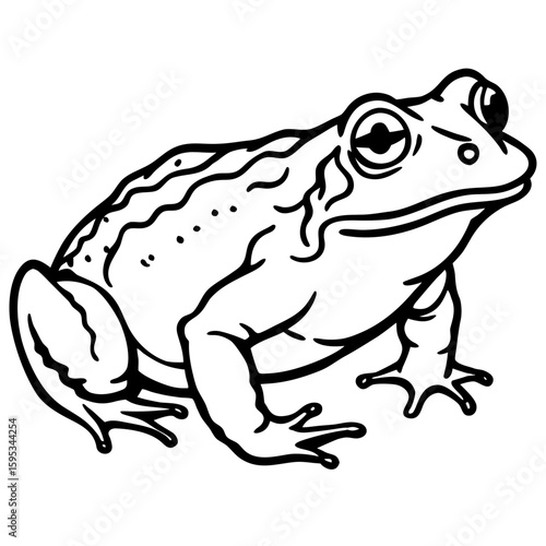 Common Toad Vector Illustration