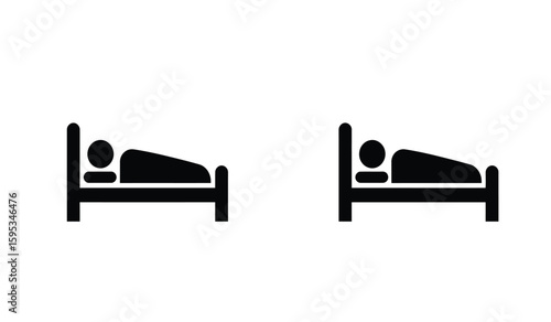 Two Beds with Sleeping Figures