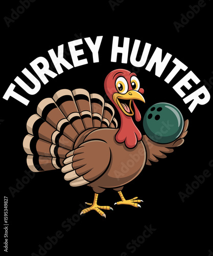 Funny Thanksgiving Day Turkey Bowling Player