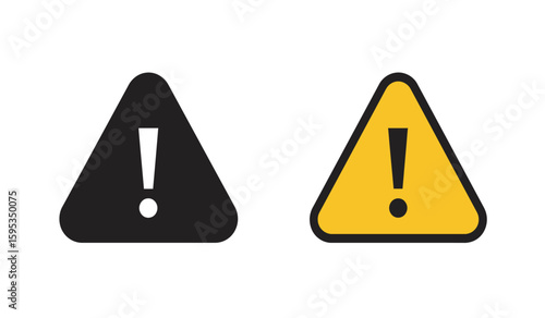 Warning Triangles Black and Yellow