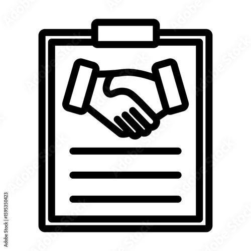Meeting Notes Vector Line Icon Design
