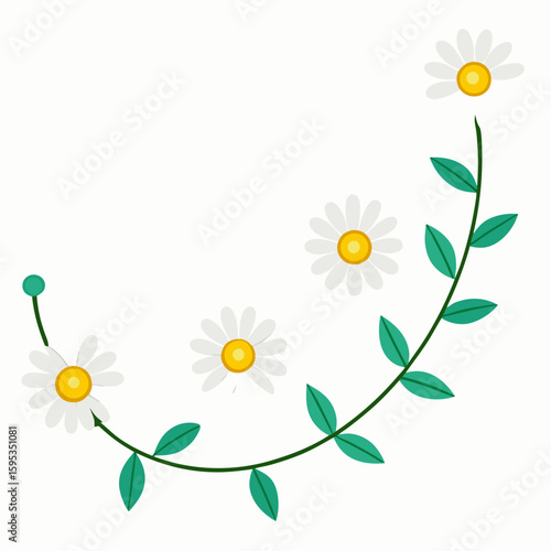 floral background with camomiles