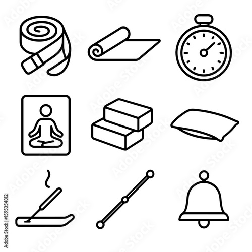 Posture teacher icon icons incense tools vector characters yoga per no holder