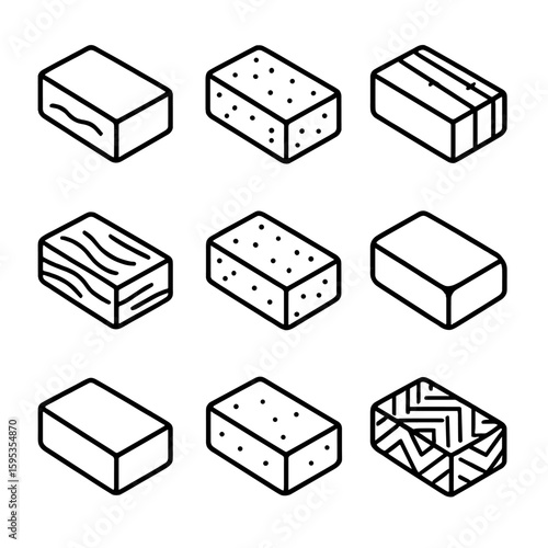 Isolated yoga cyrillic lightweight icons vector block foam grid no icon marks