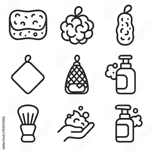 Soap detailed vector bottle icon icons no foaming tools captions per uniform
