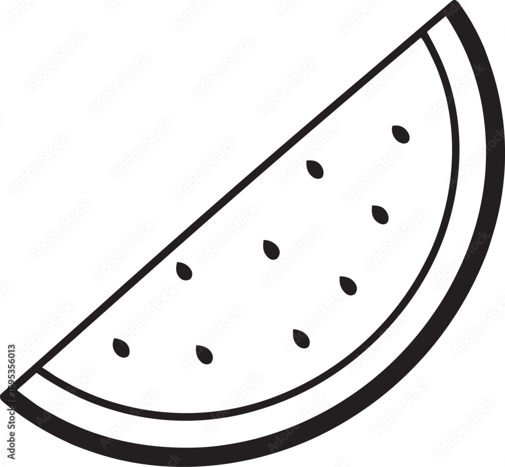 Whole and sliced fresh fruit watermelon slice thin line Icon - editable stroke
Whole and sliced fresh fruit watermelon slice thin line Icon - editable stroke
